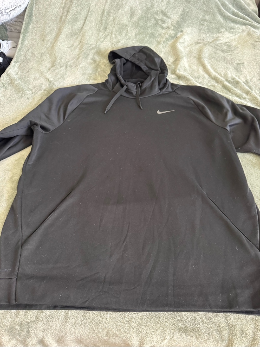Nike Black Hooded Pullover with Swoosh